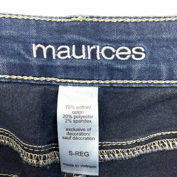 Maurices Skinny Women's size Small Dark Wash Blue Denim jeans - Picture 4 of 4